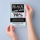 Pastel Holografische Textuur Sale Flyer (Hand)