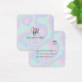 Pastel Holografische Textuur Visitekaartje (Bureau)
