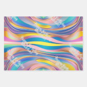 pastel holografische verjaardag inpakpapier (Voorkant)