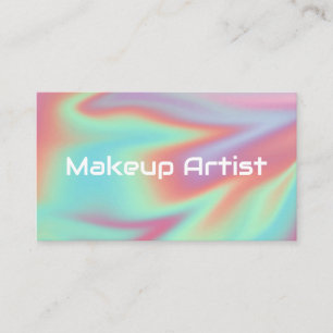 Pastel Holografische Wervel Abstract Visitekaartje