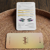 Pastel Holografische Wimper Extensions Kaart Visitekaartje