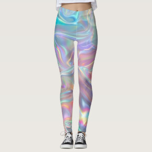 Pastel Holografische Zeemeermin Wervel Leggings