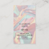Pastel Hologram Textuur Visitekaartje (Achterkant)