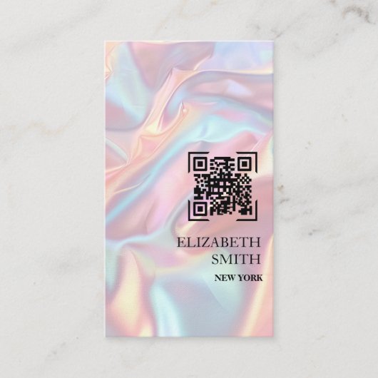 Pastel Hologram Textuur Visitekaartje (Voorkant)