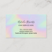 Pastel Holographic Beauty Salon & Spa Customer Klantenkaartje (Achterkant)
