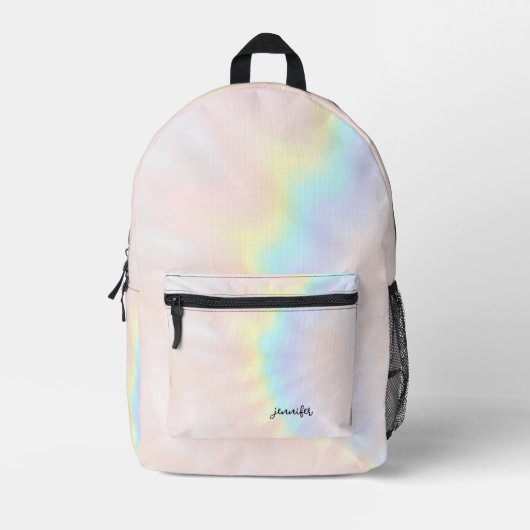 Pastel Holographic Bedrukte Rugzak (Voorkant)
