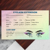 Pastel Holographic Eyelash Extension Record Kaart Visitekaartje