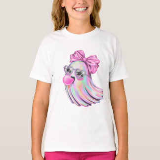 Pastel Holographic Ghost Girl T-shirt