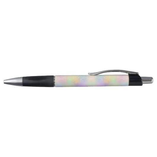 Pastel Holographic Glitter Personalized Weddenscha Pen (Bovenkant)