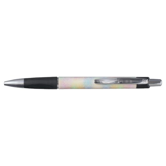 Pastel Holographic Glitter Personalized Weddenscha Pen (Achterkant)