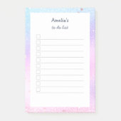 Pastel Holographic Glitter Stars die bedoeld zijn  Post-it® Notes (Voorkant)