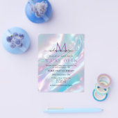 Pastel Holographic Makeup Artist Grand Opening Flyer (Enkel)