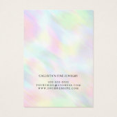 Pastel Holographic Rainbow Earring Display Kaart (Achterkant)
