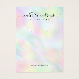Pastel Holographic Rainbow Earring Display Kaart
