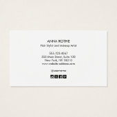 Pastel Holographic Rainbow Glam Gold Splatter Visitekaartje (Achterkant)