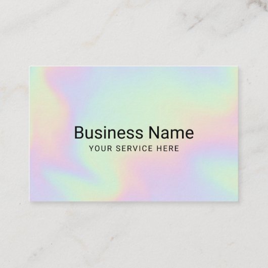 Pastel Holographic Salon Spa Dental Appointment Afsprakenkaartje (Achterkant)