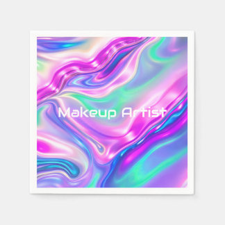 Pastel Holographic Swirl Abstract Servet