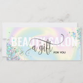 Pastel Holographic Unicorn Modern Gift Kaart (Voorkant)