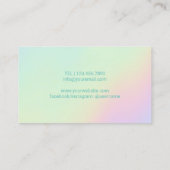 Pastel Holographic Yoga Instructor Tree Logo Visitekaartje (Achterkant)