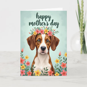Pastel Honden Bloemkaart Kaart
