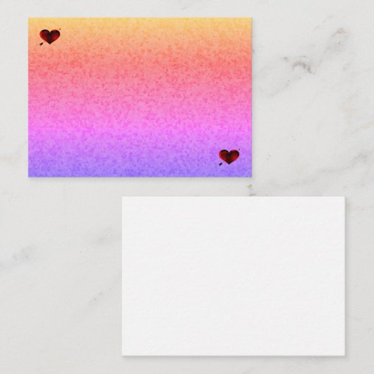 Pastel Honingraat en Harten Notitiekaarten Notitiekaartje (Voorkant / Achterkant)