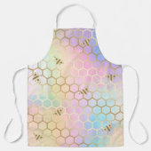 pastel honingraat zeshoeken bijen schort (Voorkant)