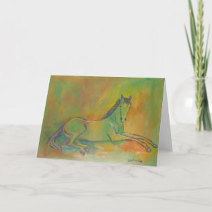 Pastel Horse Greeting of Note Kaart