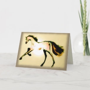 "Pastel Horse" ~ Vakantie Groet Kaart