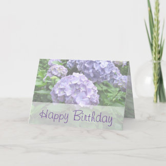 Pastel hortensia's bij Trebah Birthday Kaart