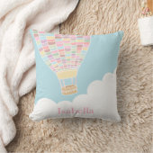 Pastel Hot Air Ballon Nursery Room Decor Pillow Kussen (Deken)