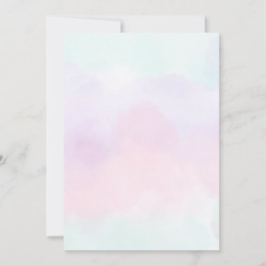 Pastel Hot Air Ballon Onederful 1e verjaardag Kaart (Achterkant)