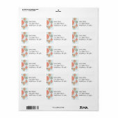 Pastel Hot Air-ballonnen die op een blauwe gestree Etiket (Full Sheet)