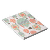 Pastel Hot Air-luchtballonnen stijgende roze gestr Notitieblok (Schuin)