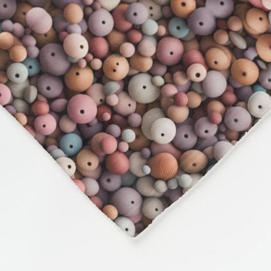 Pastel Houten Kralen Deken (Hoek)