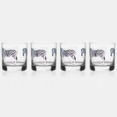 Pastel Hue Zebra Print Drinkware Set Whisky Glas (Voorkant)