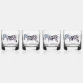 Pastel Hue Zebra Print Drinkware Set Whisky Glas (Links)
