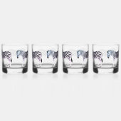 Pastel Hue Zebra Print Drinkware Set Whisky Glas (Rechts)