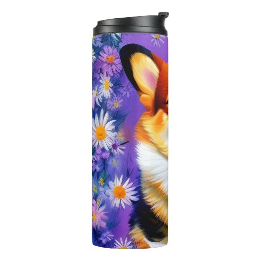 Pastel Hues Corgi Thermosbeker (Gedraaid links)