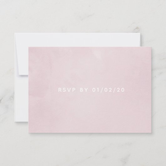 Pastel Hues Floral Wedding RSVP Kaartje (Achterkant)