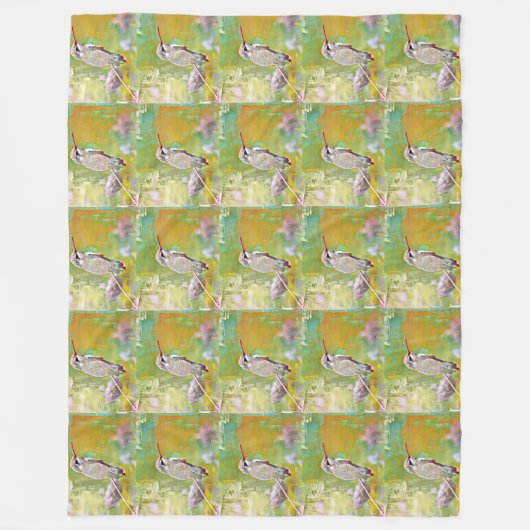 Pastel Hummer Large Fleece Blanket (Voorkant)