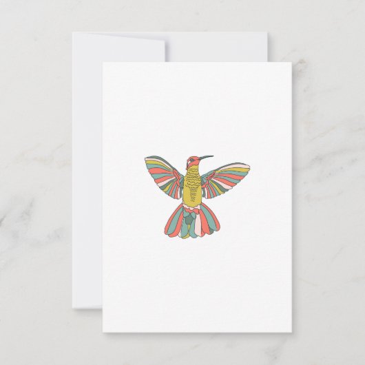 Pastel Hummingbird Kaart (Voorkant)