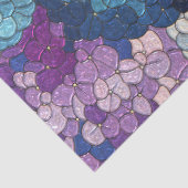 Pastel Hydrangea Bloemstuk Nep Gebrandschilderd Gl Tissuepapier (Detail)