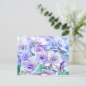 pastel hydrangea briefkaart (Staand voorkant)