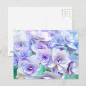 pastel hydrangea briefkaart (Voorkant / Achterkant)