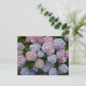 Pastel Hydrangea Flowers Close Up DIY Briefkaart (Staand voorkant)