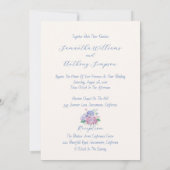 Pastel Hydrangea Flowers Weddenschap Kaart (Achterkant)