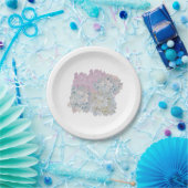 Pastel Hydrangea Papieren Borden Bordje (Feest)