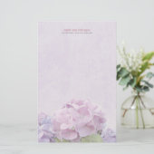 Pastel Hydrangeas Briefpapier (Staand voorkant)