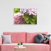 Pastel Hydrangeas Canvas Afdruk (Insitu (Woonkamer))