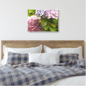 Pastel Hydrangeas Canvas Afdruk (Insitu (Slaapkamer))